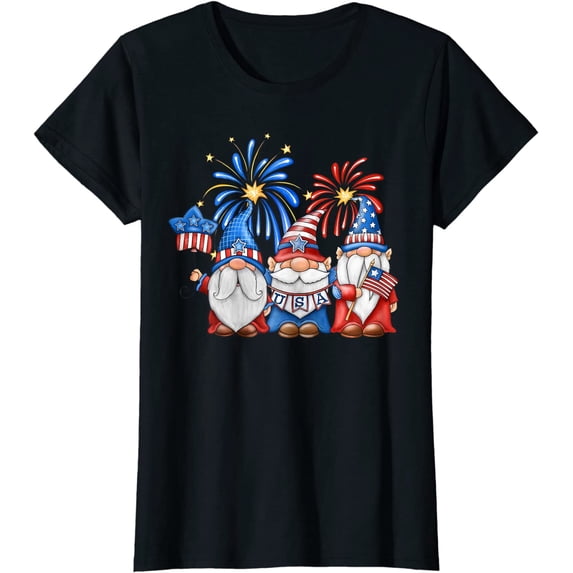 4th Of July American Gnomes Celebrating Independence Day Gift T-Shirt