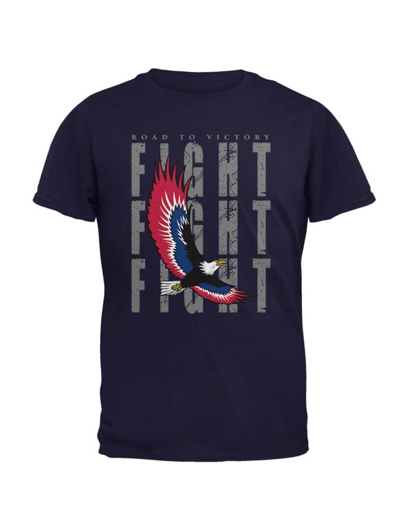 4th Of July American Road To Victory Eagle Fight Mens T Shirt Navy MD