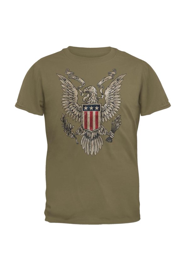 4th Of July Born Free American Eagle Mens T Shirt Prairie Dust X-LG