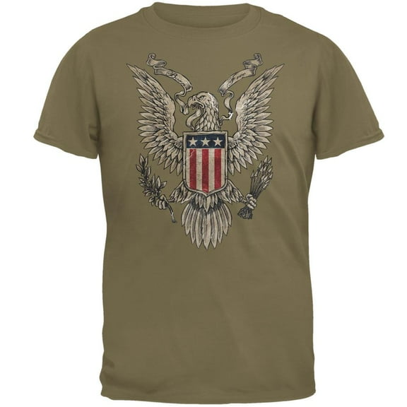 4th Of July Born Free American Eagle Mens T Shirt Prairie Dust X-LG