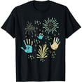 thumbnail image 1 of 4th Of July DIY Already Finished Hand Prints T-Shirt, 1 of 4