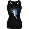thumbnail image 1 of 4th Of July Dabbing Shark Fireworks Juniors Soft Tank Top Black LG, 1 of 1