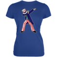 thumbnail image 1 of 4th Of July Dabbing Uncle Sam Juniors Soft T Shirt Royal LG, 1 of 1