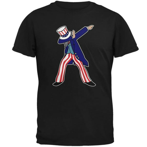 4th Of July Dabbing Uncle Sam Mens T Shirt Black SM