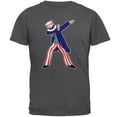 thumbnail image 1 of 4th Of July Dabbing Uncle Sam Mens T Shirt Dark Heather 4X-LG, 1 of 1