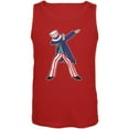 thumbnail image 1 of 4th Of July Dabbing Uncle Sam Mens Tank Top Red X-LG, 1 of 1
