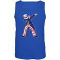 thumbnail image 1 of 4th Of July Dabbing Uncle Sam Mens Tank Top Royal X-LG, 1 of 1