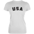 thumbnail image 1 of 4th Of July Distressed USA White Juniors Soft T-Shirt - X-Large, 1 of 1