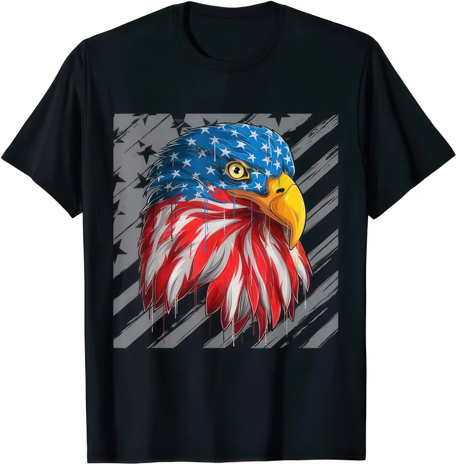4th Of July Eagle American USA Flag Patriotic Men Women T-Shirt T ...