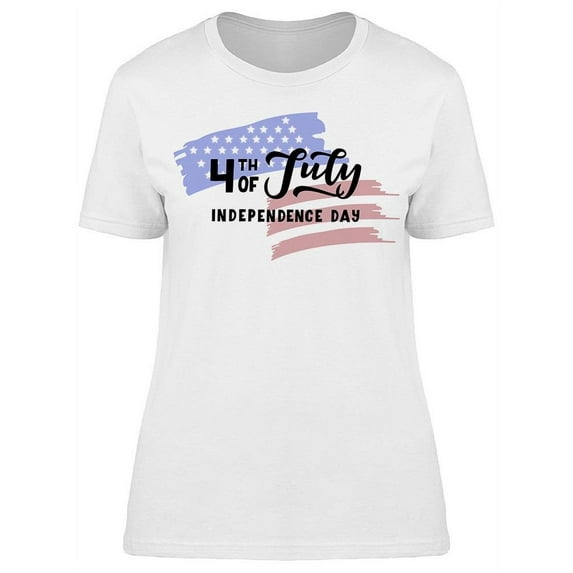 4th Of July, Flag In The Back T-Shirt Women -Image by Shutterstock, Female XX-Large