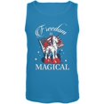 thumbnail image 1 of 4th Of July Freedom Is Magical Unicorn Mens Tank Top Turquoise SM, 1 of 1