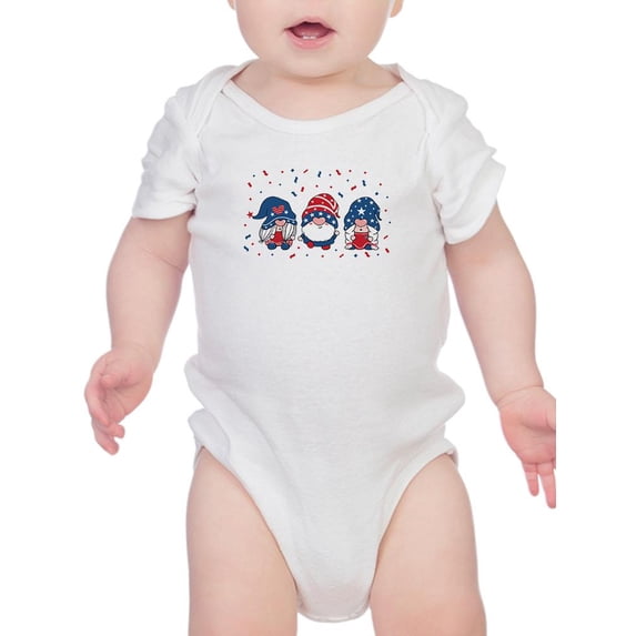 4th Of July Gnomes Bodysuit Infant -Image by Shutterstock, 24 Months