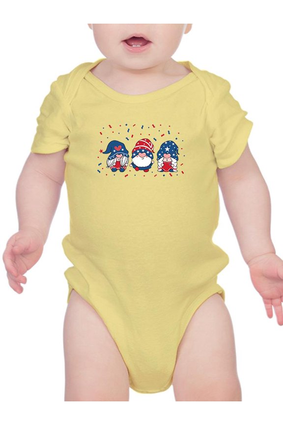 4th Of July Gnomes Bodysuit Infant -Image by Shutterstock, Newborn