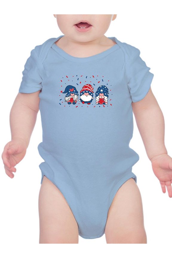 4th Of July Gnomes Bodysuit Infant -Image by Shutterstock, Newborn