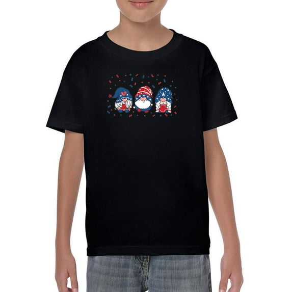 4th Of July Gnomes T-Shirt Juniors -Image by Shutterstock, Large