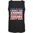 thumbnail image 1 of 4th Of July I Don't Do Cardio Black Adult Tank Top - Small, 1 of 1