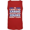 thumbnail image 1 of 4th Of July I Don't Do Cardio Red Adult Tank Top - 2X-Large, 1 of 1