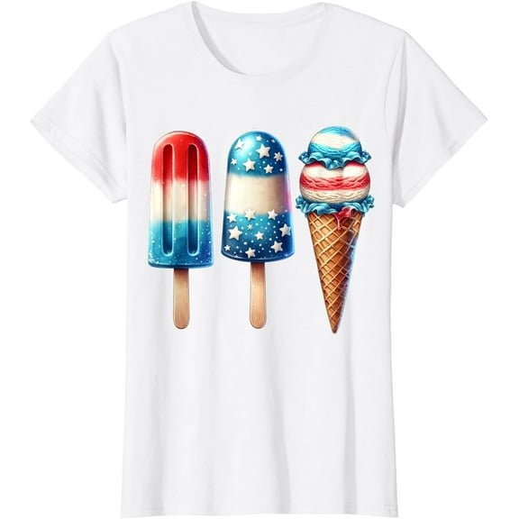4th Of July Ice Creams American Flag Independence Day Boy T-Shirt