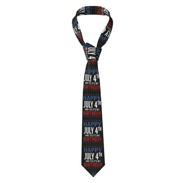 4th Of July Independence Day 2024 Neckties Men's Neck Tie for Outdoor Wedding Party Meeting Outfit Gifts