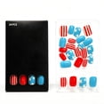 thumbnail image 1 of 4th Of July Independence Day French Tip Press-On Nails, Almond,Red White Blue, Short, 24 Count,D, 1 of 10