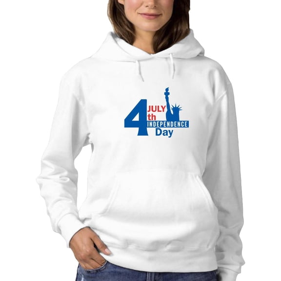 4th Of July Independence Day. Hoodie Women -Image by Shutterstock, Female 4X-Large