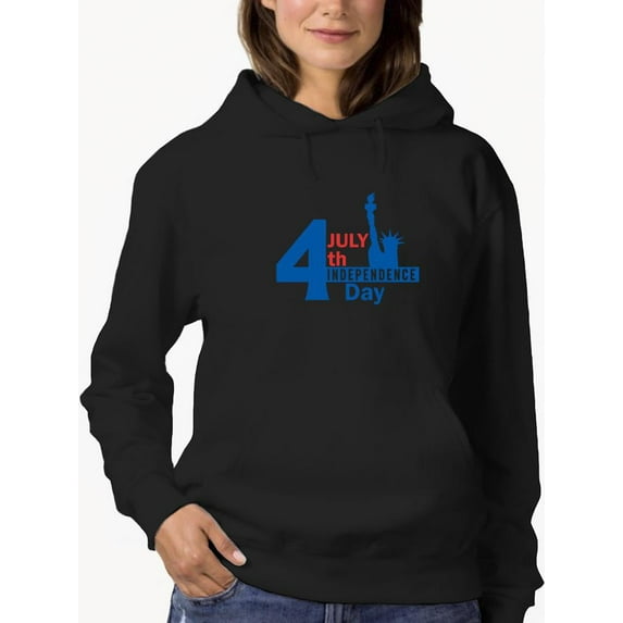 4th Of July Independence Day. Hoodie Women -Image by Shutterstock, Female 4X-Large