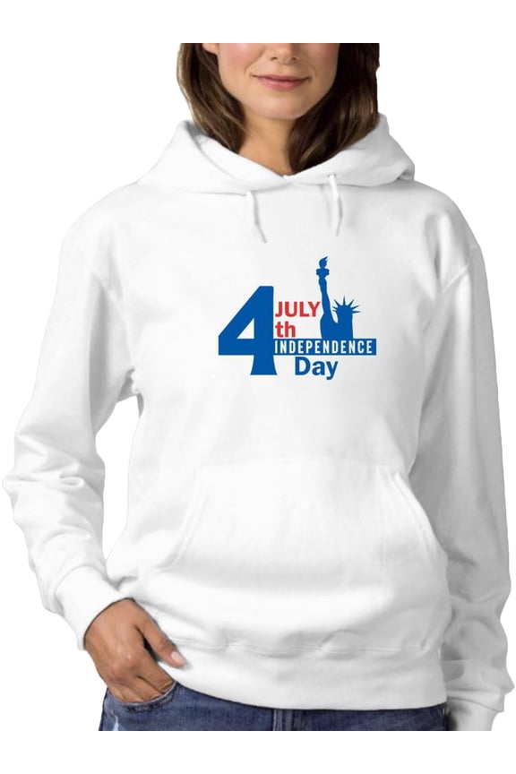 4th Of July Independence Day. Hoodie Women -Image by Shutterstock, Female Large