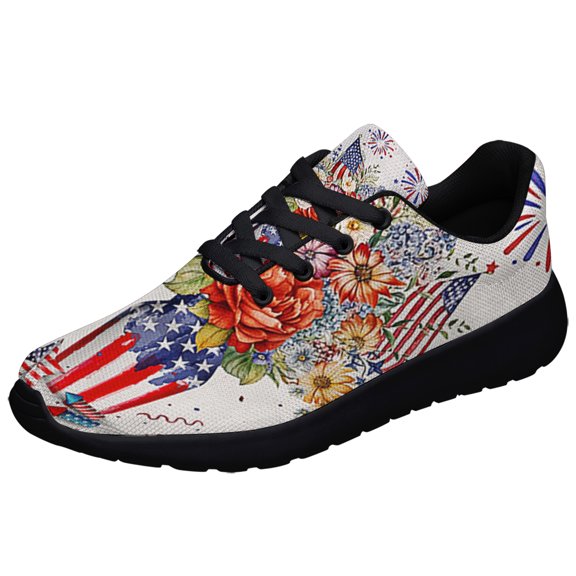 4th Of July Independence Day Patriotic Shoes Sneakers Black Size 3.5