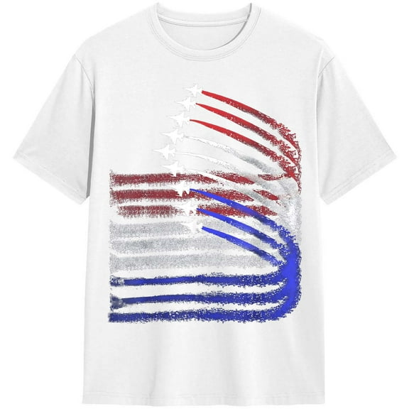 4th Of July Jet American flag Patriotic USA for men boys T-Shirt Tops Tee