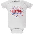 thumbnail image 1 of 4th Of July Little Firecracker White Soft Baby One Piece - 9-12 months, 1 of 1