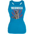thumbnail image 1 of 4th Of July Meowica America Patriot Cat Juniors Soft Tank Top MD, 1 of 1