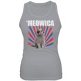 thumbnail image 1 of 4th of july meowica america patriot cat juniors soft tank top, 1 of 1