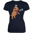 thumbnail image 1 of 4th Of July Merica Patriotic T-Rex Dinosaur Juniors Soft T Shirt Navy X-LG, 1 of 1