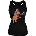thumbnail image 1 of 4th Of July Merica Patriotic T-Rex Dinosaur Juniors Soft Tank Top Black MD, 1 of 1