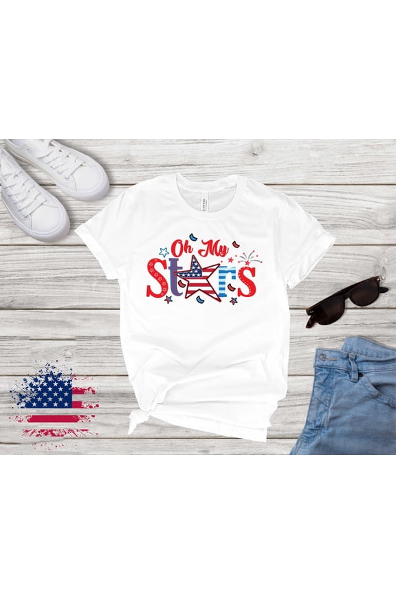 4th Of July Oh My Stars Funny USA Kids Toddler Baby T-Shirt - All Size S-5XL