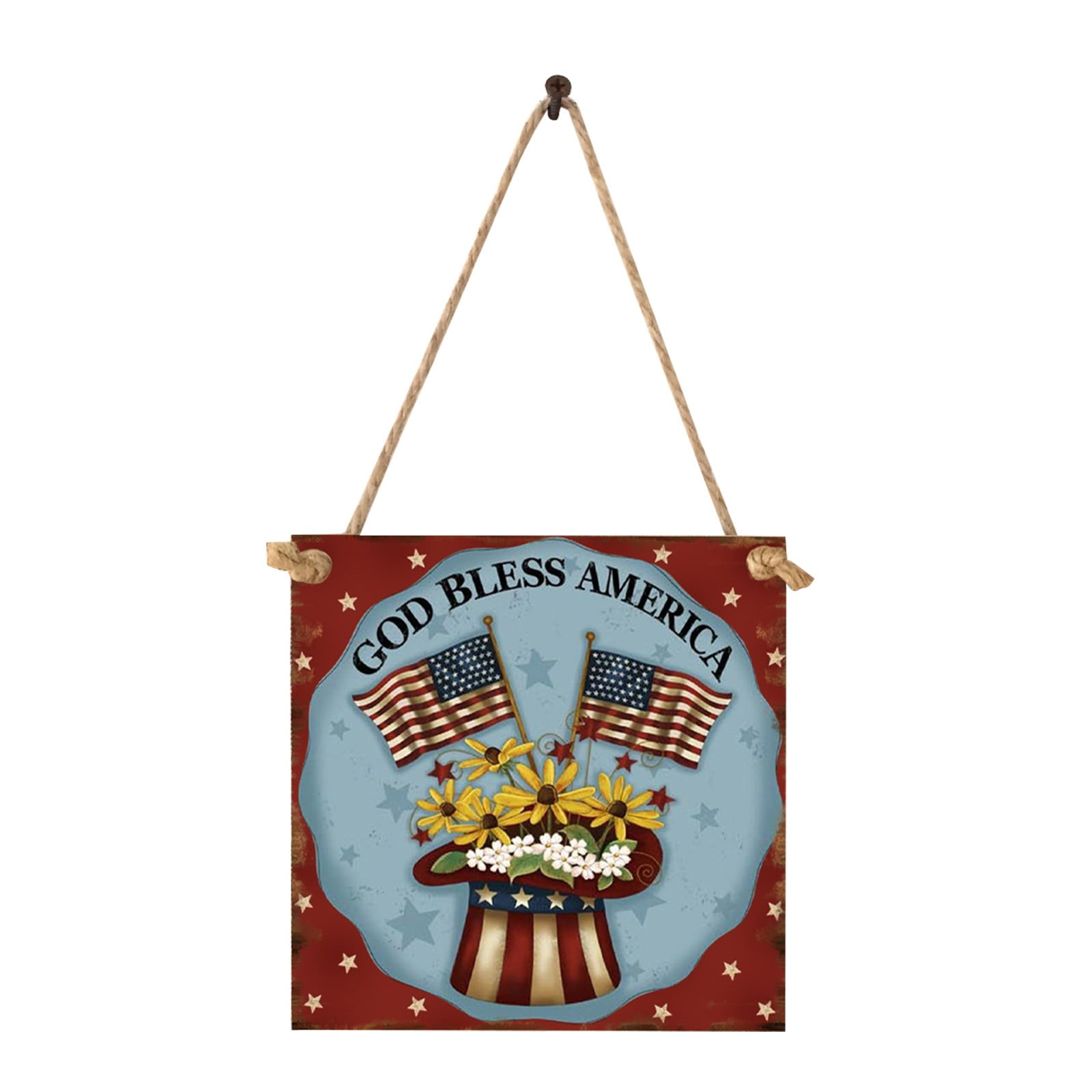 4th Of July Party Banner Patriotic Party Decoration Independence Day Party Porch Sign Fourth Of