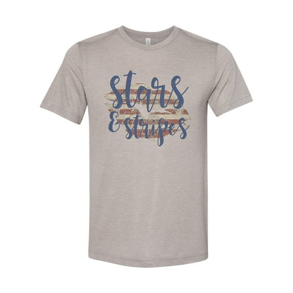 "4th Of July Shirt, Stars and Stripes Lips, Women's 4th Of July Tee, Independence Day T, Gift For Her, Fireworks, Stars and Stripes Shirt, Heather Stone, MEDIUM"
