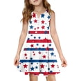 thumbnail image 1 of 4th Of July Sleeveless Dresses for Girl Flowy Summer Spring Break Sundresses T-shirt Dress, 1 of 6