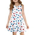 thumbnail image 1 of 4th Of July Sleeveless Dresses for Girl Flowy Summer Spring Break Sundresses T-shirt Dress, 1 of 6