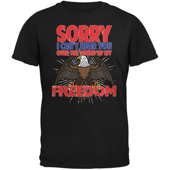 4th Of July Sound Of My Freedom Black Adult T-Shirt - 2X-Large