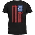 thumbnail image 1 of 4th Of July Stars and Strings Guitar American Flag Black Adult T-Shirt - X-Large, 1 of 1