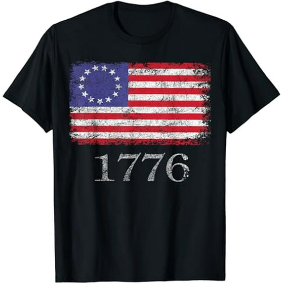 4th Of July T Shirt American Flag Betsy Ross 1776 Men Women T-Shirt