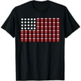 thumbnail image 1 of 4th Of July T Shirt Gift Beer Pong American Flag Drinking T-Shirt, 1 of 4