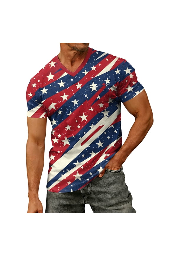 American Flag Print Shirts for Men 4th Of July 250th Anniversary Usa Shirt Plus Size Short Sleeve Independence Day Patriotic Tee Tops