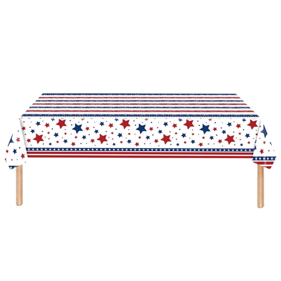 4th Of July Tablecloth Flag Table Cloth Disposable Plastic Table Cover Memorial Independence Day Decorations Holiday Party Supplies