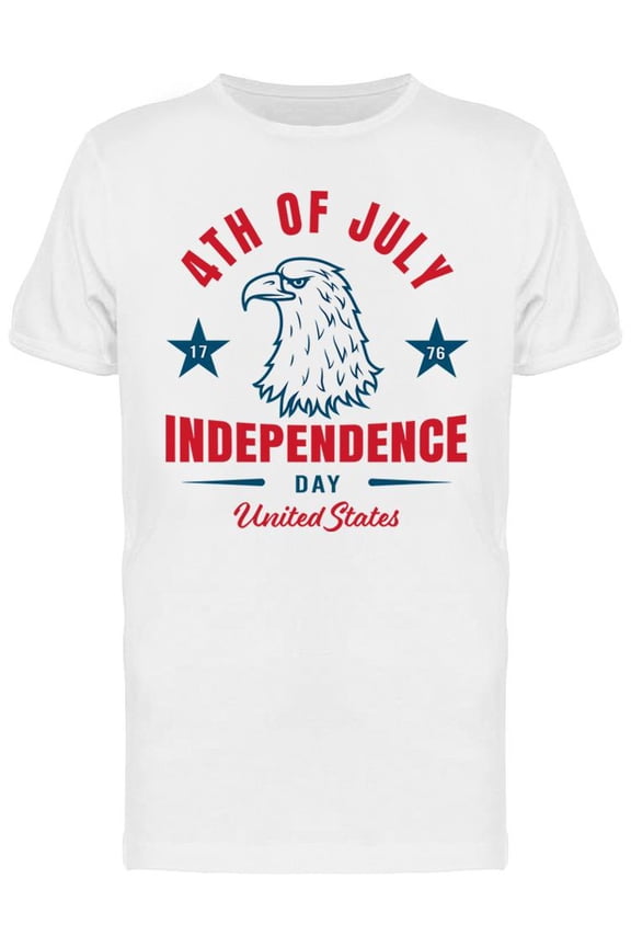 4th Of July U.s.a. With Eagle T-Shirt Men -Image by Shutterstock, Male Medium