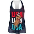thumbnail image 1 of 4th Of July USA Patriotic T-Rex All Over Womens Work Out Tank Top Multi MD, 1 of 2