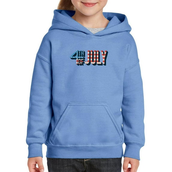 4th Of July Vintage Banner Hoodie Juniors - Youth Hoodie, Large