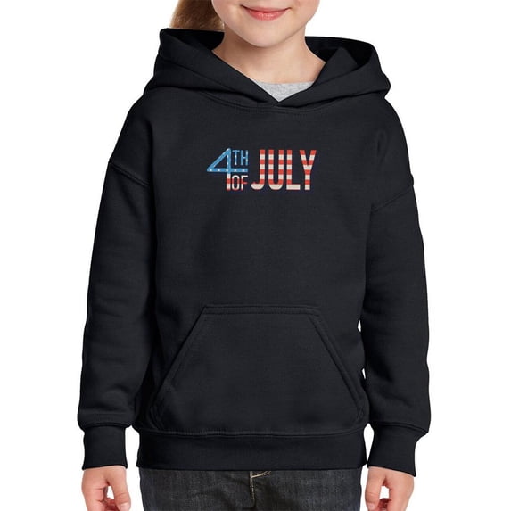 4th Of July Vintage Banner Hoodie Juniors -Image by Shutterstock, x-Large