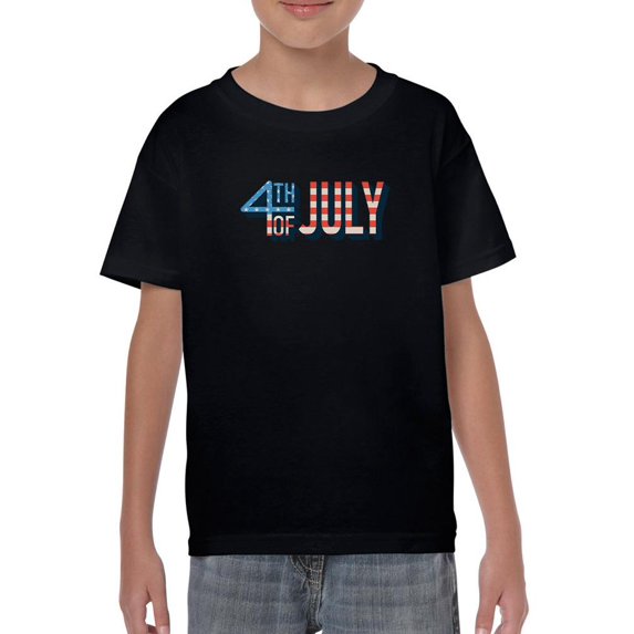 4th Of July Vintage Banner T-Shirt Juniors -Image by Shutterstock,  Large